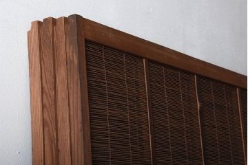 古民具・骨董　和製アンティークの趣のある簾戸(簀戸、葦戸)4枚セット(3)