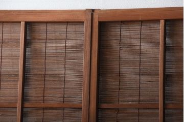 古民具・骨董　和製アンティークの趣のある簾戸(簀戸、葦戸)4枚セット(3)
