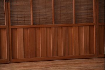 古民具・骨董　和製アンティークの趣のある簾戸(簀戸、葦戸)4枚セット(3)