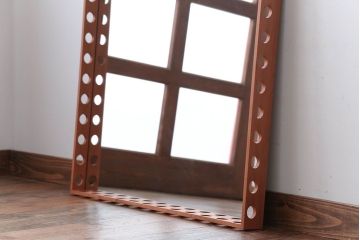 アンティーク雑貨　中古　イタリア製　ポラダ(porada)社の壁掛けミラー(鏡)箱付き(定価約6万円)