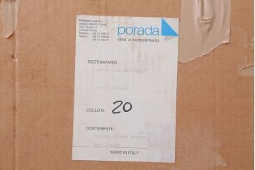 アンティーク雑貨　中古　イタリア製　ポラダ(porada)社の壁掛けミラー(鏡)箱付き(定価約6万円)