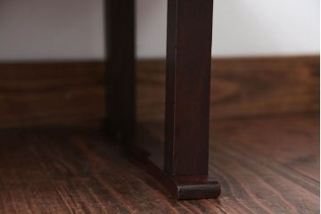 アンティーク家具　和製アンティーク　天板栗材一枚板!古い木製のシンプルな座卓