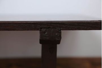 アンティーク家具　和製アンティーク　天板栗材一枚板!古い木製のシンプルな座卓