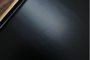 アンティーク雑貨　古民具・骨董　大正〜昭和初期・木製折り畳み膳2客(黒漆)