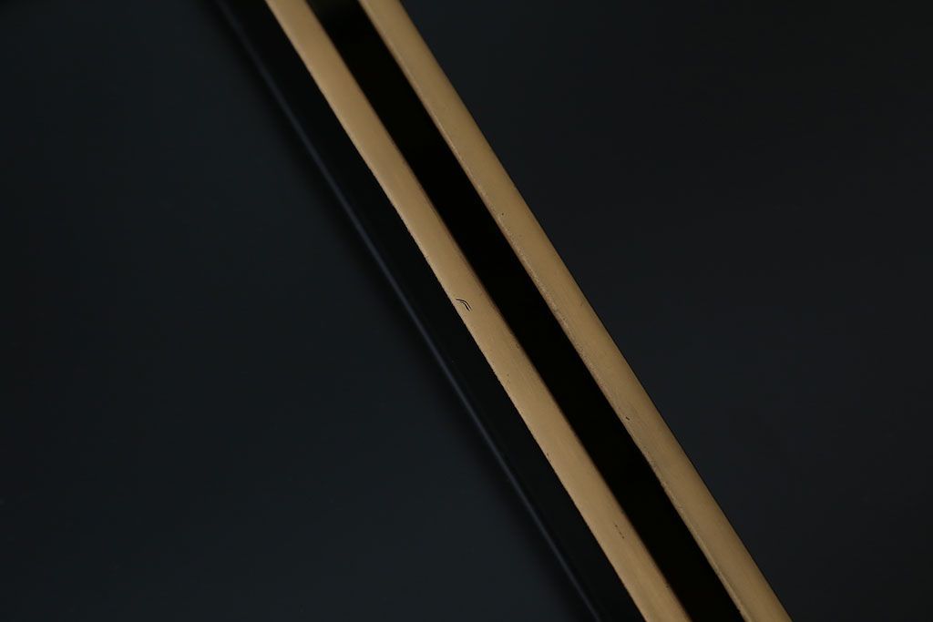 アンティーク雑貨　古民具・骨董　大正〜昭和初期・木製折り畳み膳2客(黒漆)