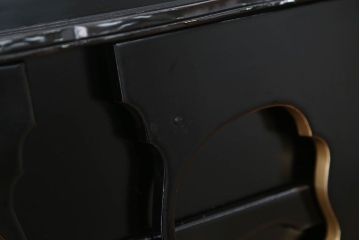 アンティーク雑貨　古民具・骨董　大正〜昭和初期・木製折り畳み膳2客(黒漆)