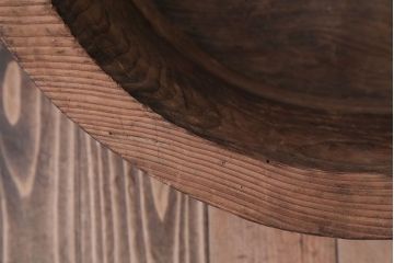 アンティーク雑貨　古民具・骨董　とても大きな古い木製のくりぬき木鉢