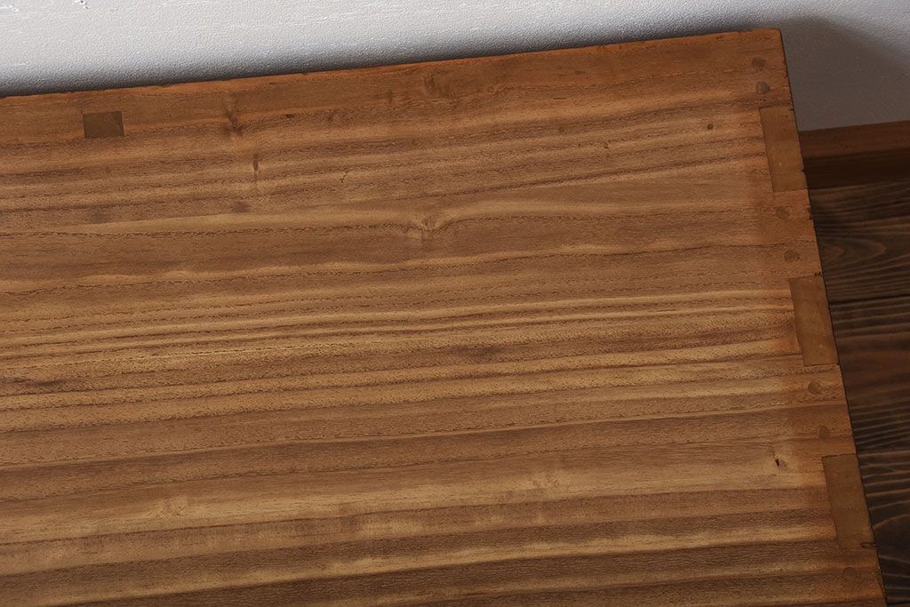 アンティーク家具　古民具・骨董　高級品!前面黒柿材・その他総桐材の6杯引き出し