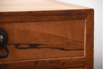 アンティーク家具　古民具・骨董　高級品!前面黒柿材・その他総桐材の6杯引き出し