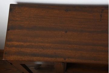 アンティーク家具　和製アンティーク　古い木製の小ぶりな変わり型本箱