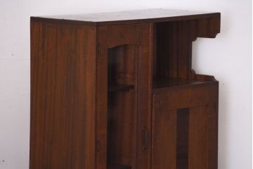 アンティーク家具　和製アンティーク　古い木製の小ぶりな変わり型本箱