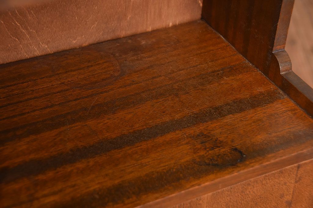 アンティーク家具　和製アンティーク　古い木製の小ぶりな変わり型本箱