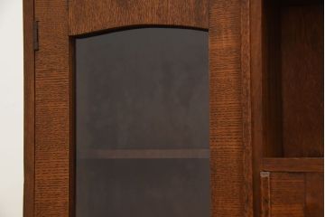 アンティーク家具　和製アンティーク　古い木製の小ぶりな変わり型本箱