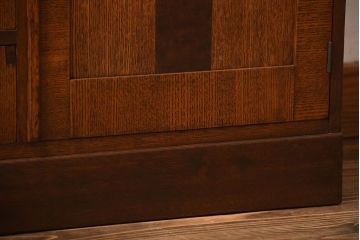 アンティーク家具　和製アンティーク　古い木製の小ぶりな変わり型本箱