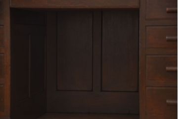 アンティーク家具　アンティーク　古いナラ材のロールトップデスク