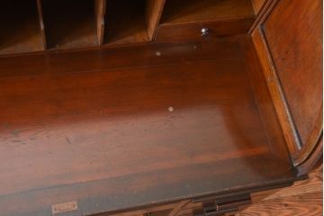 アンティーク家具　アンティーク　古いナラ材のロールトップデスク