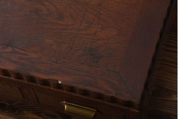 レトロ家具　アンティーク　古いナラ材のレトロでかわいい文机