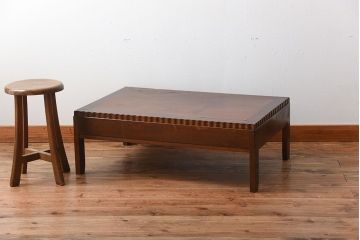 レトロ家具　アンティーク　古いナラ材のレトロでかわいい文机