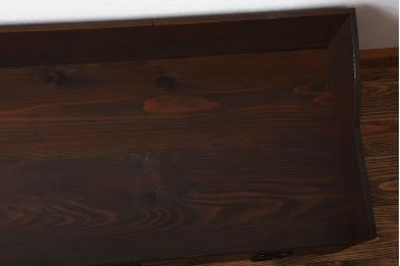 アンティーク家具　和製アンティーク　古い木製の飾り台付きチェスト(小引き出し・机)