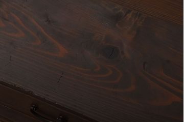 アンティーク家具　和製アンティーク　古い木製の飾り台付きチェスト(小引き出し・机)