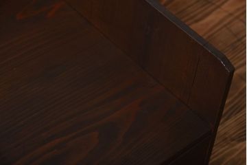 アンティーク家具　和製アンティーク　古い木製の飾り台付きチェスト(小引き出し・机)