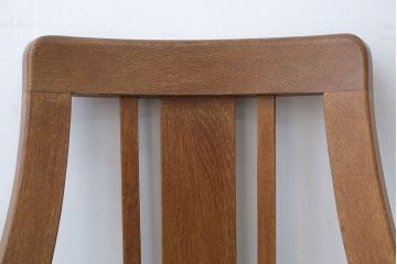 レトロ家具　和製アンティーク　古いナラ材のレトロで小ぶりな回転椅子