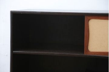 アンティーク家具　アンティーク　飾り棚付き!前面桑材の上品な収納棚