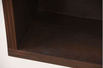 アンティーク家具　和製アンティーク　古い無垢材とブリキ板の壁掛けマス目収納棚(4)