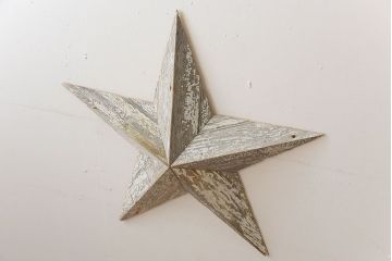 アンティーク雑貨　アメリカビンテージ　特大サイズ!古い木製の大きな壁掛け星形オーナメント