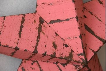 アンティーク雑貨　アメリカビンテージ　古いアイアン製の大きな壁掛け星形ブリキオーナメント(2)