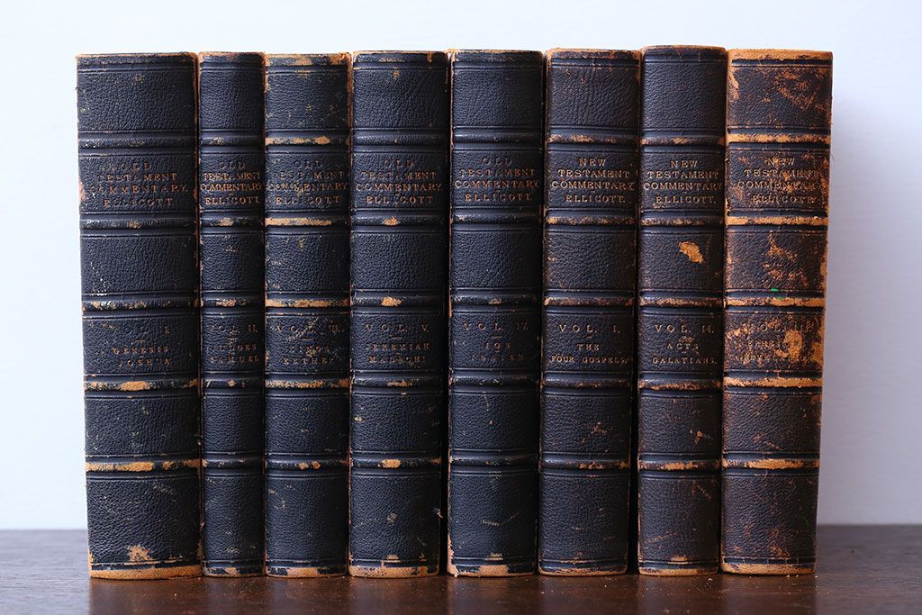 アンティーク雑貨　アンティーク　1899年古い洋書8冊セット(古書・アトリエ)