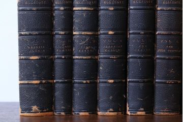 アンティーク雑貨　アンティーク　1899年古い洋書8冊セット(古書・アトリエ)