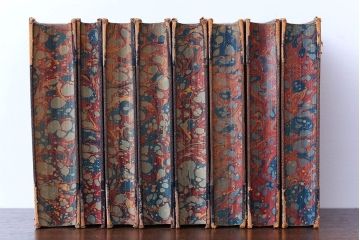 アンティーク雑貨　アンティーク　1899年古い洋書8冊セット(古書・アトリエ)