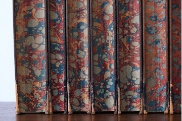 アンティーク雑貨　アンティーク　1899年古い洋書8冊セット(古書・アトリエ)