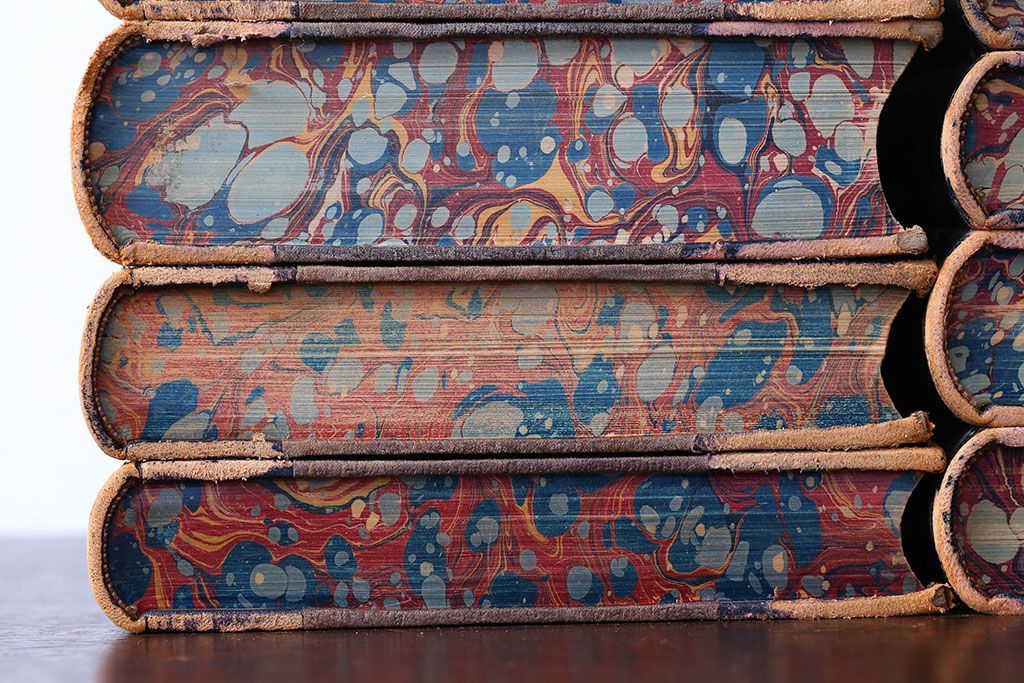 アンティーク雑貨　アンティーク　1899年古い洋書8冊セット(古書・アトリエ)