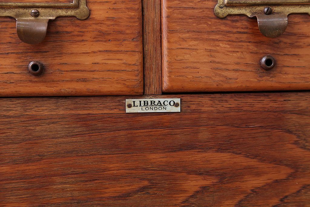 レトロ家具　昭和レトロ　ネームプレート付き!古い木製の脚付きドロワー(引き出し)