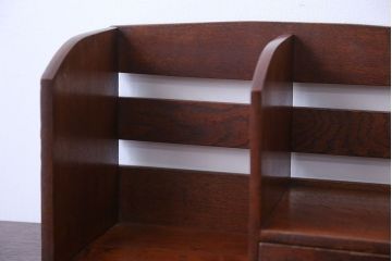 レトロ家具　昭和レトロ　引き出し付き!古い木製のアンティーク本立て