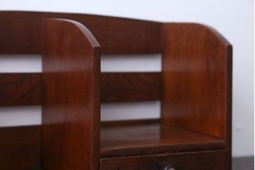 レトロ家具　昭和レトロ　引き出し付き!古い木製のアンティーク本立て