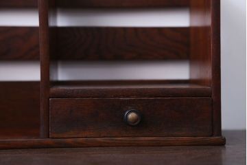 レトロ家具　昭和レトロ　引き出し付き!古い木製のアンティーク本立て