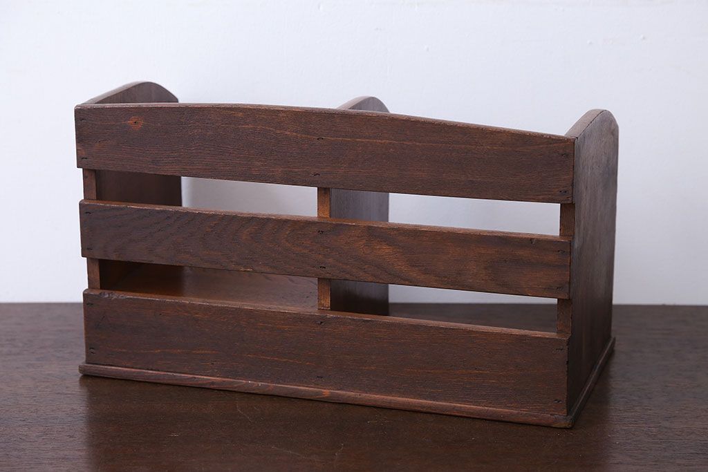 レトロ家具　昭和レトロ　引き出し付き!古い木製のアンティーク本立て