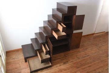 アンティーク家具　古民具・骨董　古い和製アンティーク階段箪笥