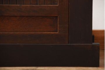 アンティーク家具　古民具・骨董　古い水屋箪笥ローボード(リビングボード、テレビボード、テレビ台、キャビネット、収納棚)(2)