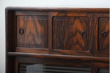 アンティーク家具　古民具・骨董　前面黒柿材!アンティークの高級重ね茶箪笥