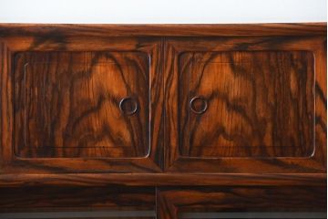 アンティーク家具　古民具・骨董　前面黒柿材!アンティークの高級重ね茶箪笥