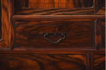 アンティーク家具　古民具・骨董　前面黒柿材!アンティークの高級重ね茶箪笥