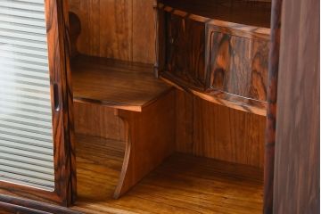 アンティーク家具　古民具・骨董　前面黒柿材!アンティークの高級重ね茶箪笥