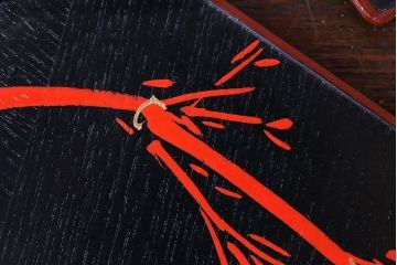 アンティーク雑貨　東西大家作画・菓子盆5枚セット(大観、玉堂など銘々盆)