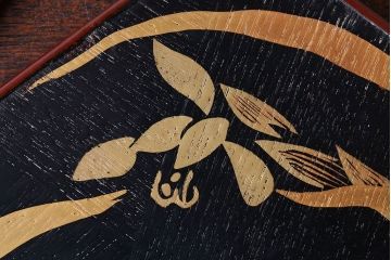 アンティーク雑貨　東西大家作画・菓子盆5枚セット(大観、玉堂など銘々盆)