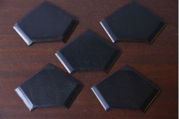 アンティーク雑貨　東西大家作画・菓子盆5枚セット(大観、玉堂など銘々盆)