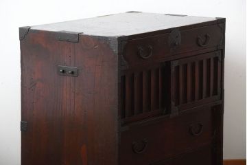 アンティーク家具　古民具・骨董　江戸時代　木の質感が味わい深い小箪笥